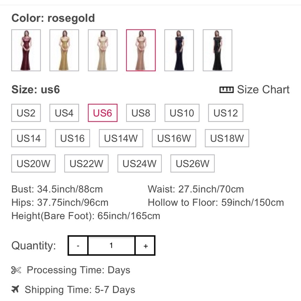 Rose gold sequin dress - Picture 8 of 8